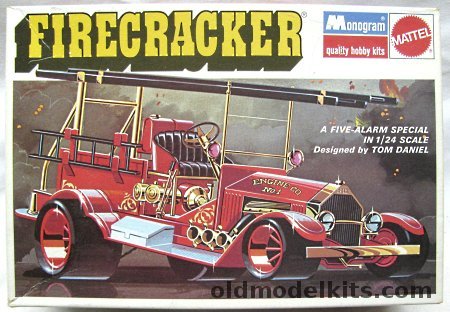Monogram 1/24 The 'Firecracker' Five-Alarm Special Fire Truck Custom Show Rod, 5985 plastic model kit